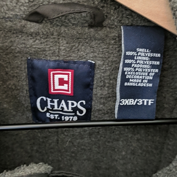 👣Chaps by Ralph Lauren Black Fleeced Lined Vest - Size 3XB - Picture 2 of 5